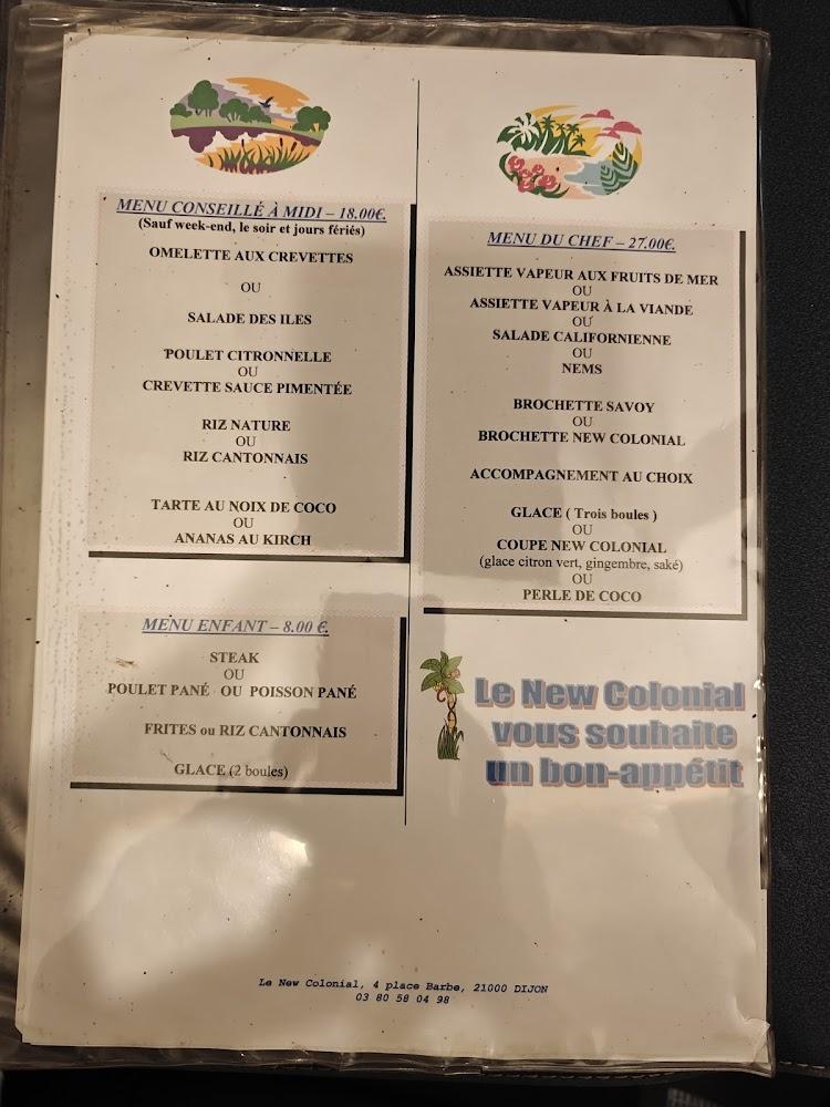 New Colonial - Menu Image 2